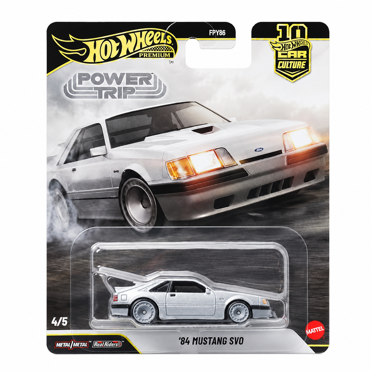 Hot Wheels Imported Premium Car Culture Power Trip ’84 Mustang SVO Imported 1:64 Scale Die-Cast Car