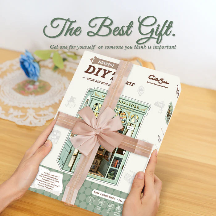 CUTEBEE DIY Book Nook Kit - Muse Bookstore