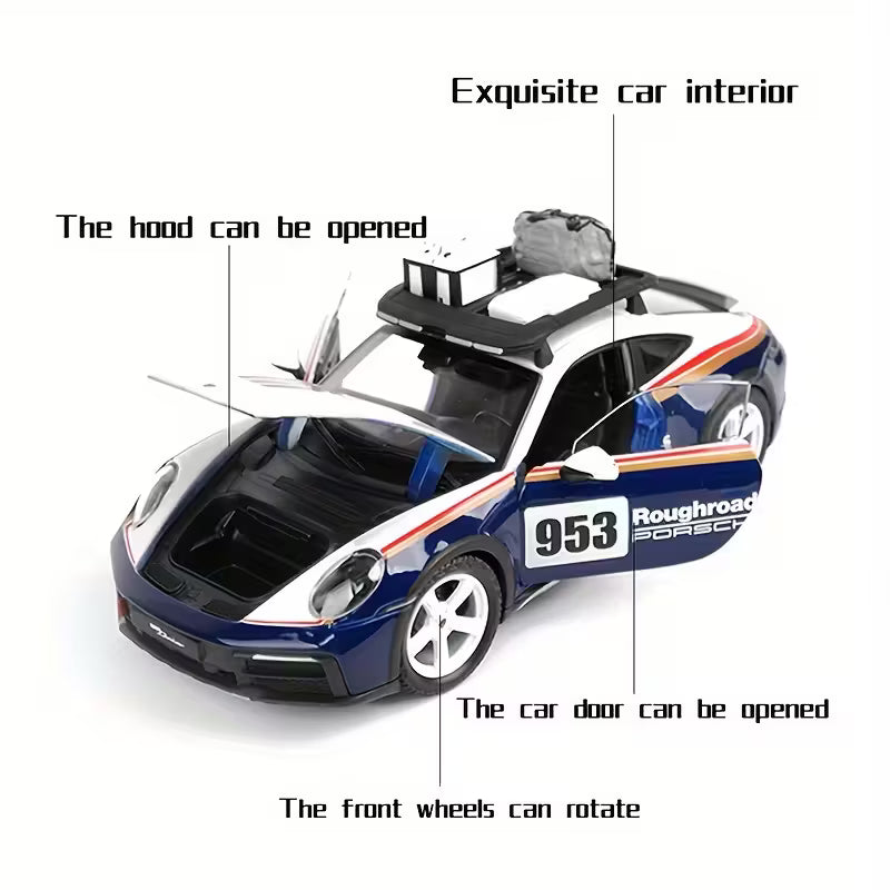 Bburago - 1 : 24 Diecast Scale Model - Official Licensed Product - Porsche 911 Dakar