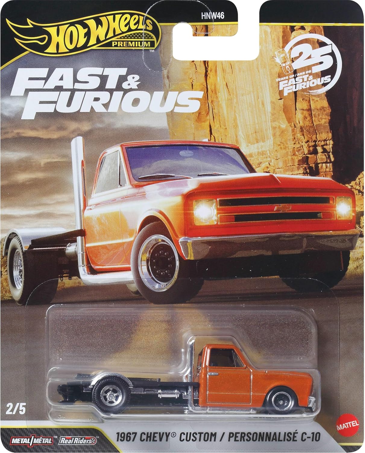 Hot Wheels Imported Premium 1/64 Car Hot Wheels Fast & Furious Premium Cars 1967 Chevy Custom/ Personnalise C-10