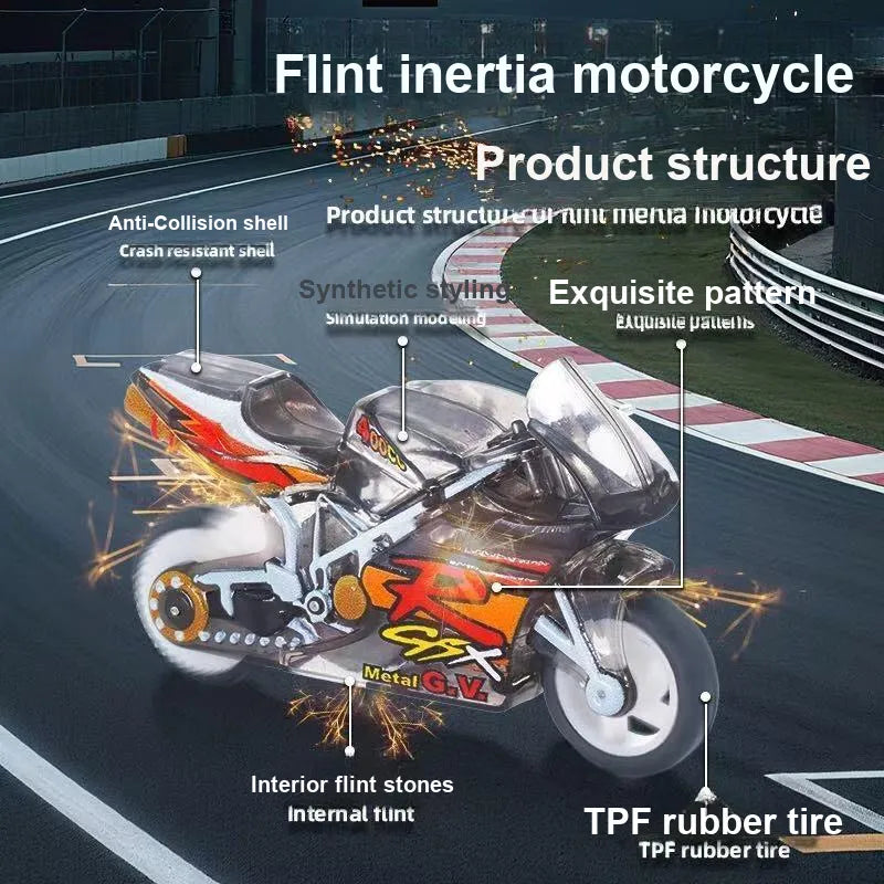 Sparking Stunt Toy Bike- Black