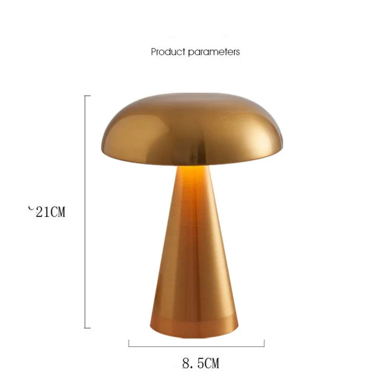 New Golden LED Table Lamps Touch 3 Colors Dimming Rechargeable Night Lights