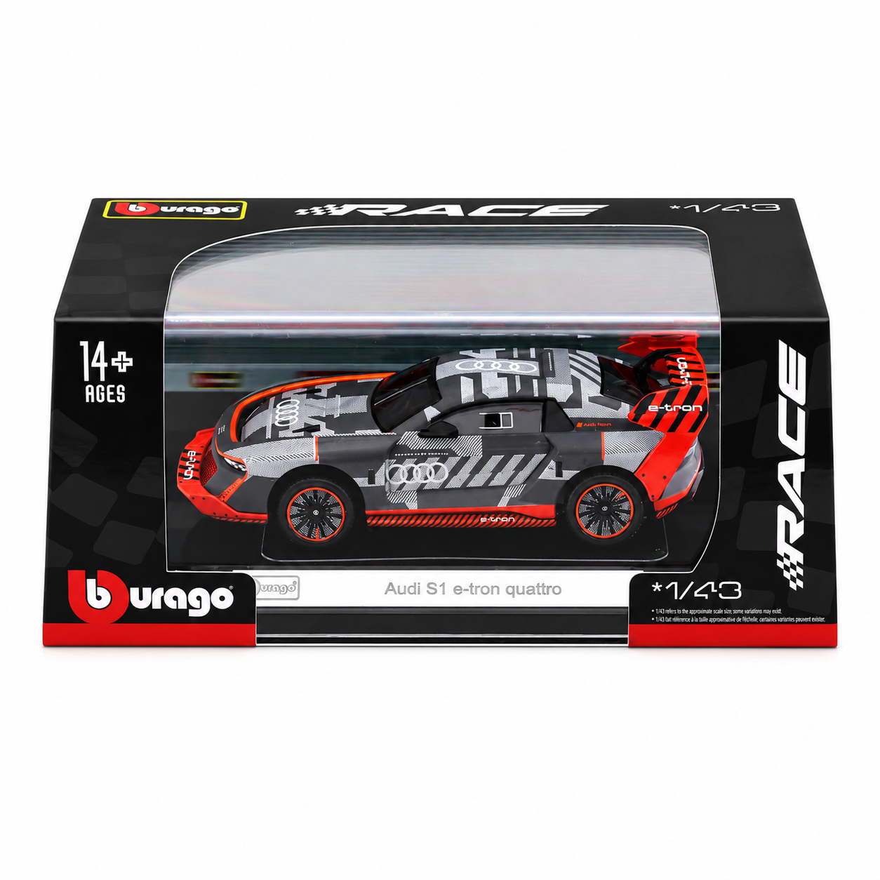 Audi S1 E-Tron Quattro Hoonitron Bburago Die-Cast Model Car – 1:43 Scale Racing Collectible