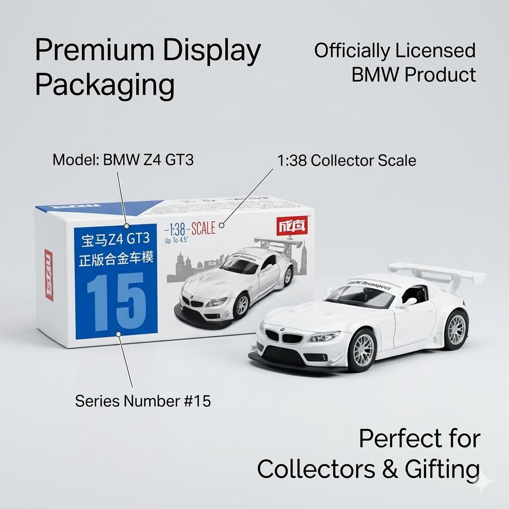 MSZ Imported BMW Z4 GT3 1:43 Scale Diecast Metal Car Model