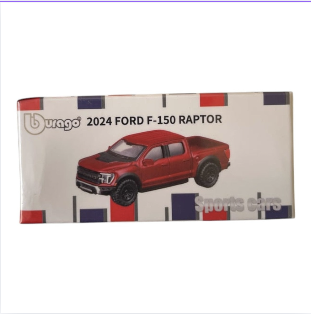 Bburago 2024 Ford F-150 Raptor Red Diecast Model