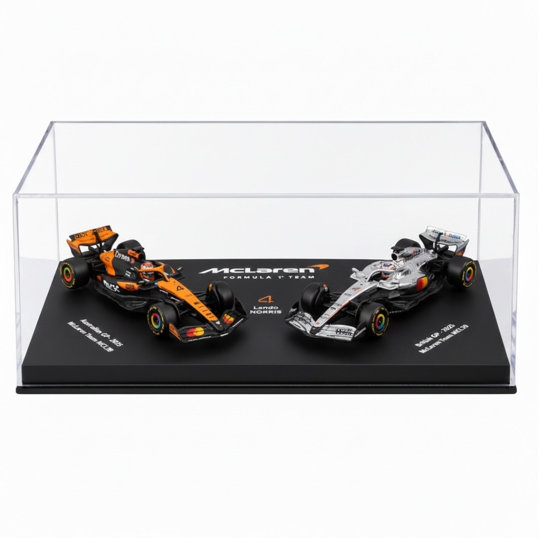 Bburago 2025 McLaren F1 MCL39 Lando Norris – Formula 1 Twin Pack Die-Cast Model Cars 1:64 Scale (Preorder Ships 1st week of September)