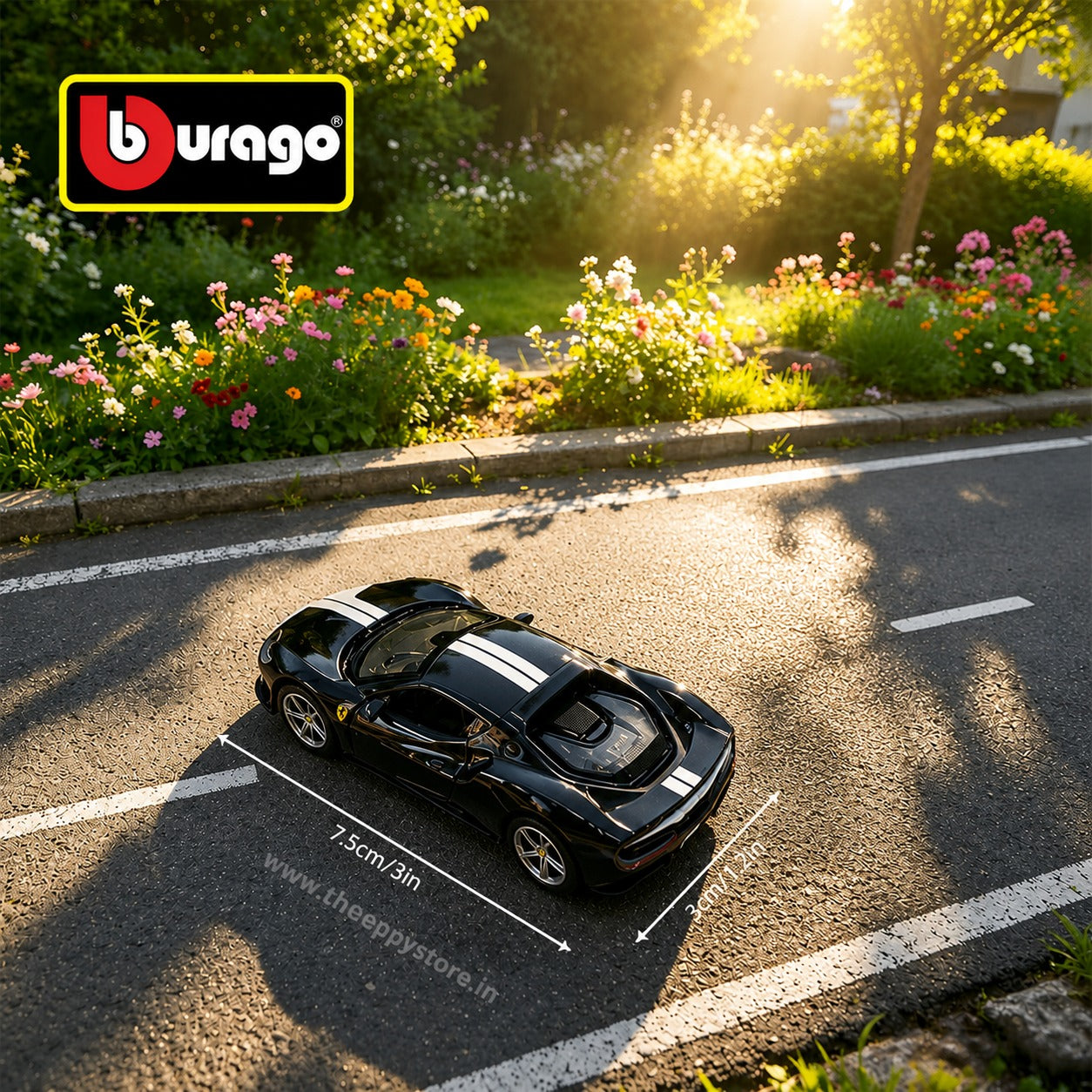 Bburago Ferrari 296 GTB Assetto Fiorano| Black Scale 1:64