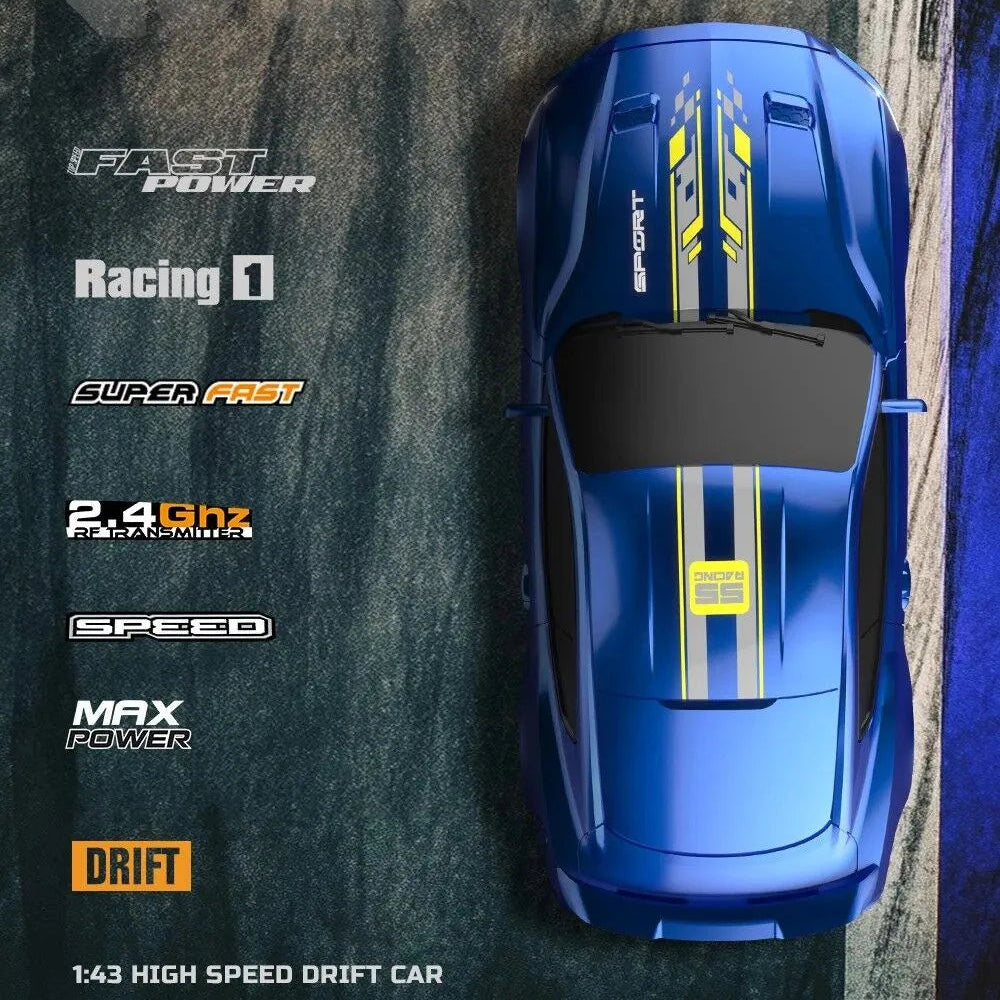 ENOZE 8500 Remote Control Drift Super 1:43 Scale 2.4GHZ , 15 km/hr , 4WD Fully Proportional Control, 7 Colours LED Lights, USB Rechargeable