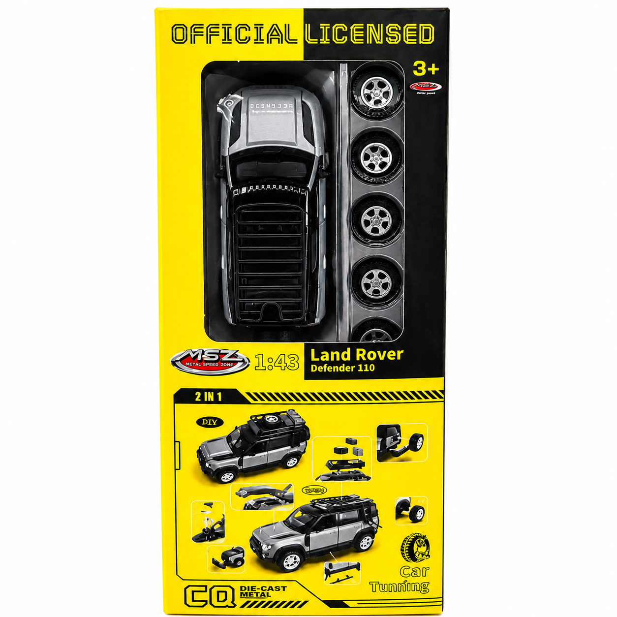Official Land Rover Licensed Defender 110 – 1:43 Scale "2-in-1" DIY Custom Tuning Set