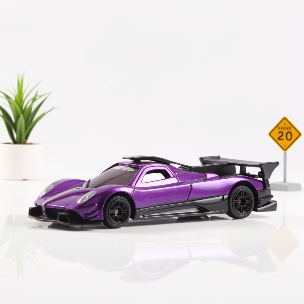 CCA 1:64 Scale Pagani Zonda Purple Die-Cast Model Car S12-01