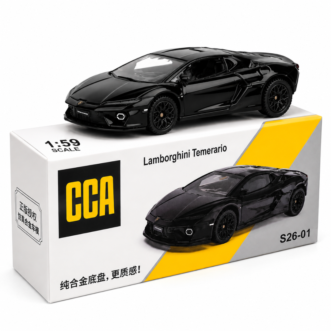 CCA Lamborghini Temerario Die-Cast Model Car 1:59 Scale S26-01