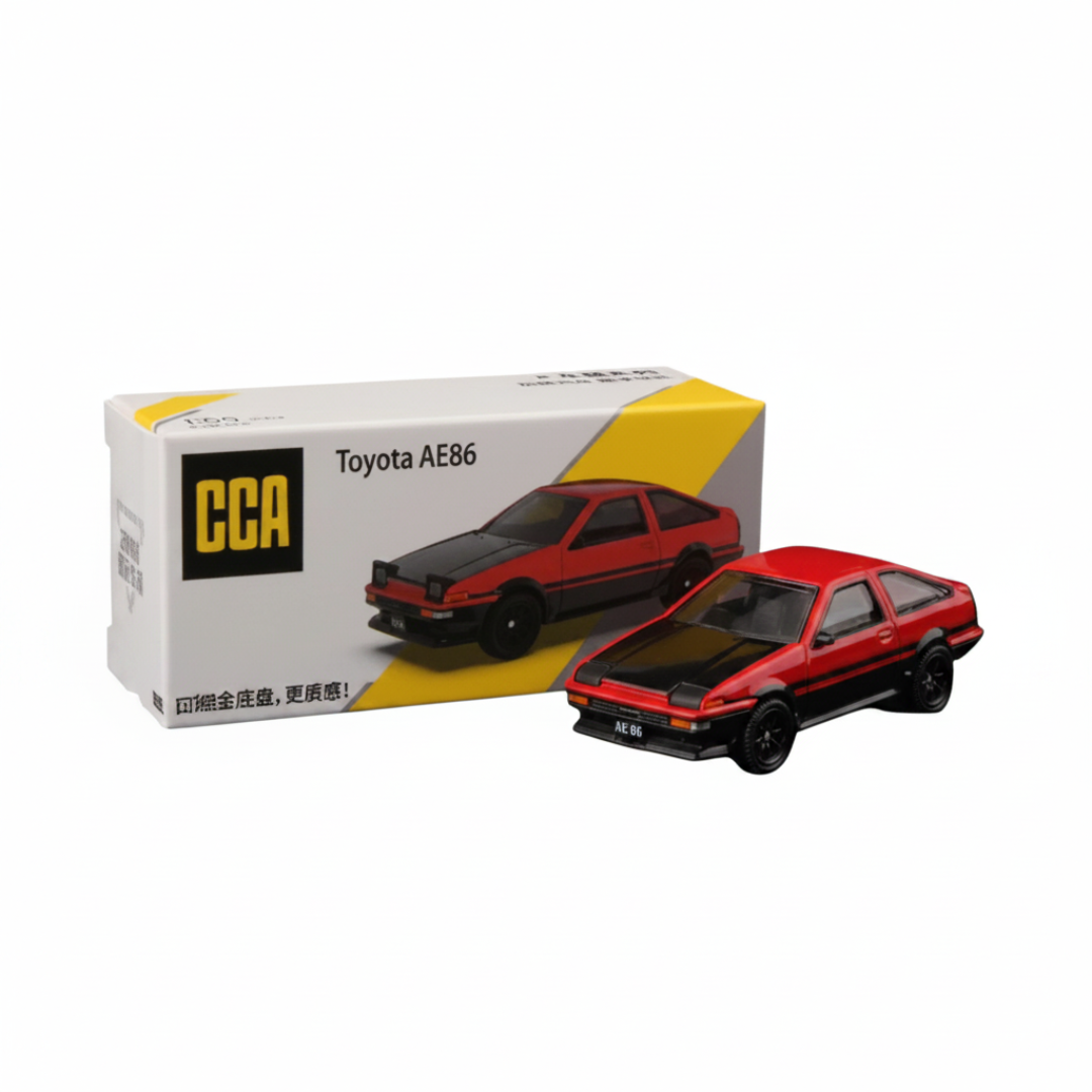 CCA Toyota AE86 Die-Cast Model Car | Red & Black Classic Sports Car | Collectible T S18-02
