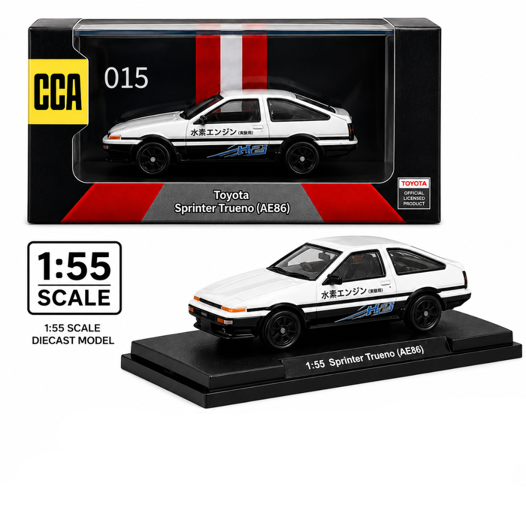 CCA Toyota Sprinter Trueno AE86 White H2 Edition 1:64 Diecast Model Car 015