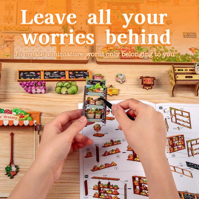 CUTEBEE DIY Book Nook Kit - The Greens' Grocery