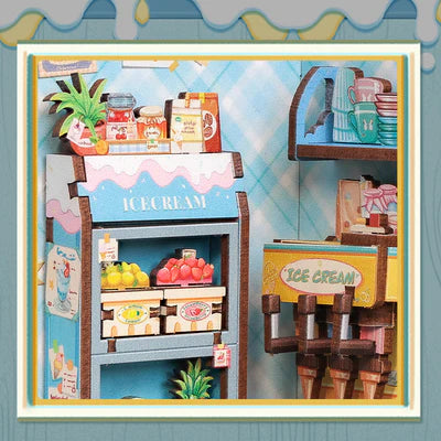 CUTEBEE DIY Book Nook Kit - Bella's Ice Cream