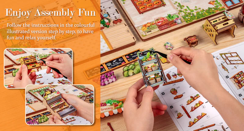 CUTEBEE DIY Book Nook Kit - The Greens' Grocery