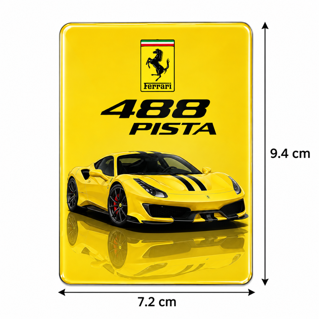 Car-Themed Metal Fridge Car Magnet – Stylish Automotive Designs | 7.2 × 9.4 cm