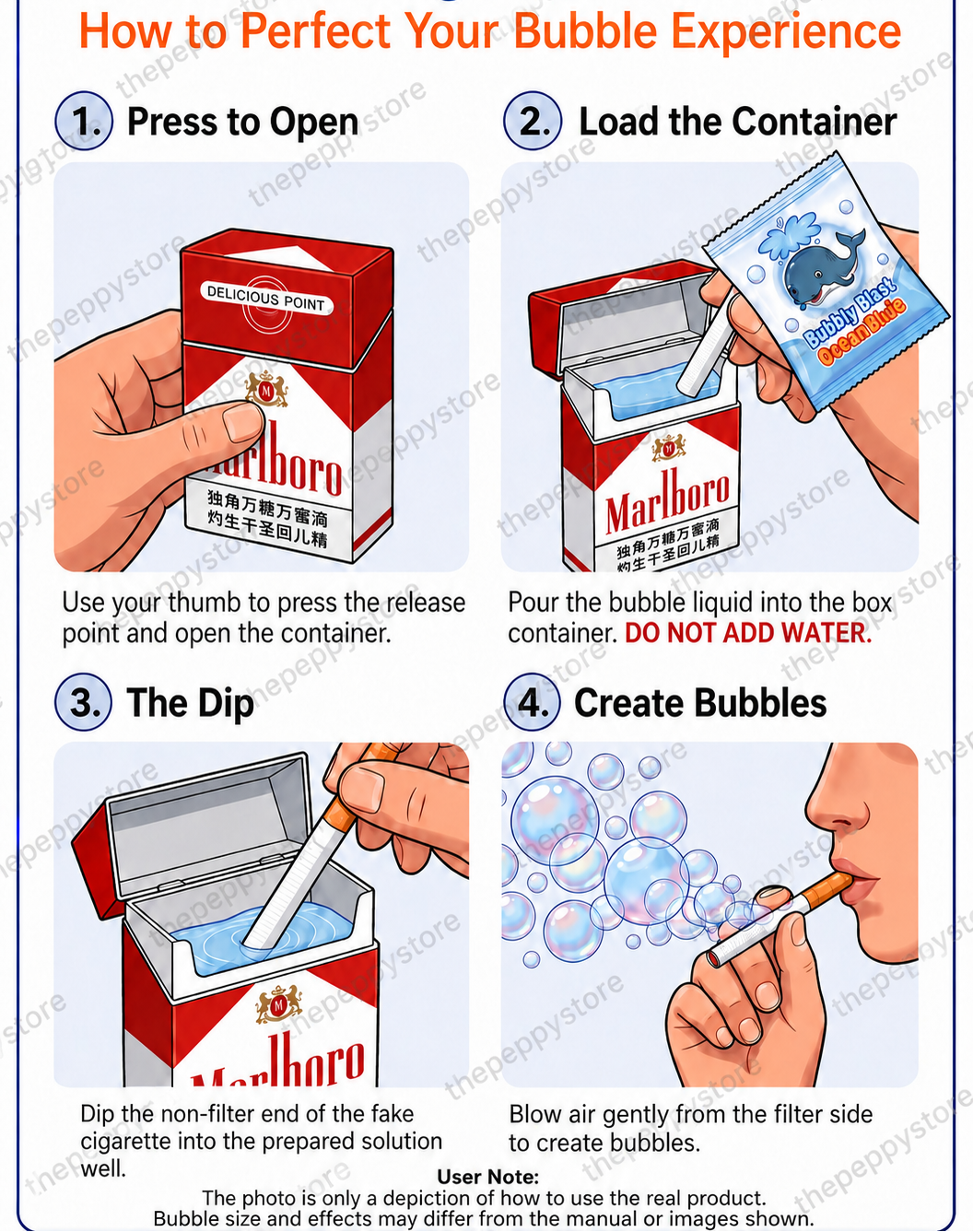 Bubble Case Prank Kit (Includes Case + 2 Fake Sticks + 2 Random Bubble Solution Packs)
