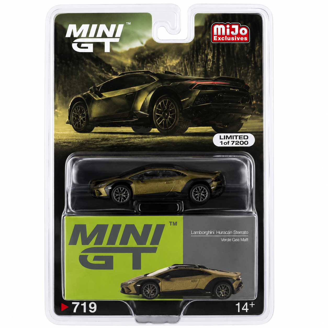 Mini GT Code 779 Lamborghini Huracán Sterrato Verde Gea Matt(Blister Pack)