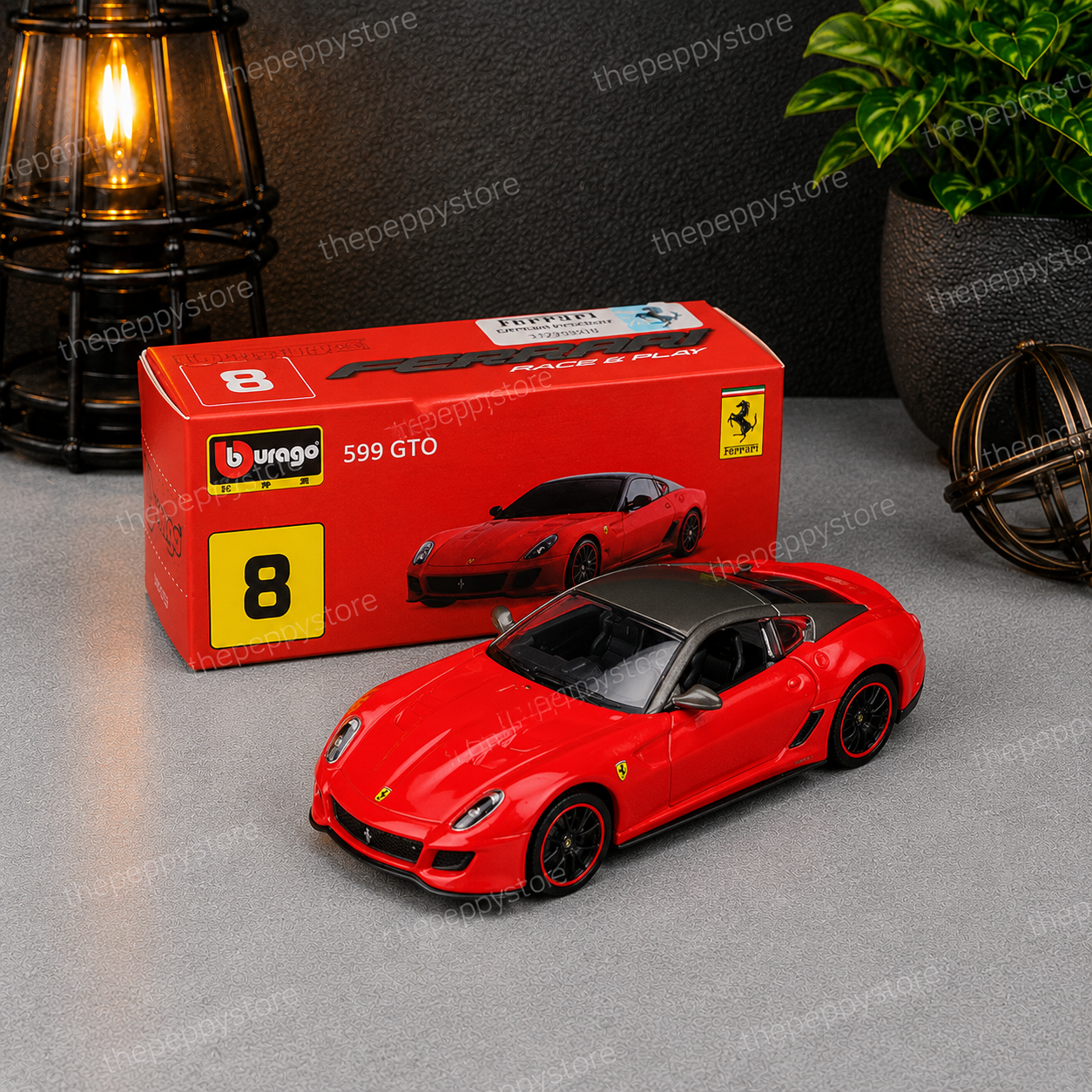 Official Bburago 8 599 GTO - 1 : 64 Diecast Scale Model