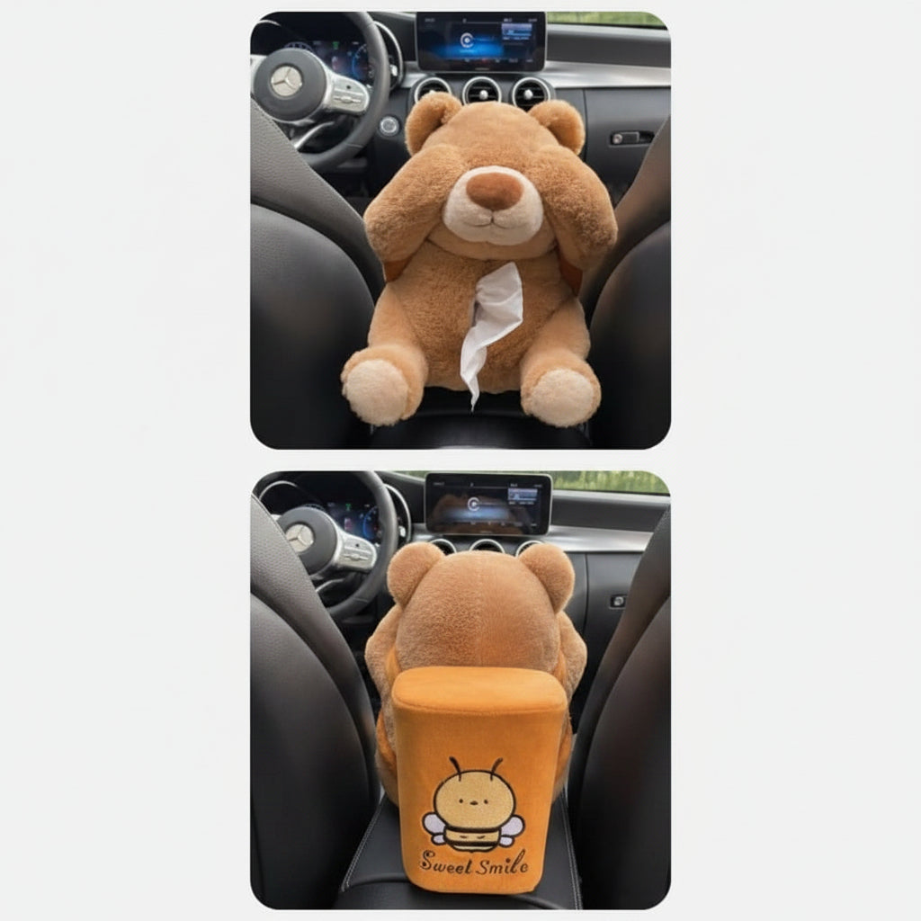 Cute Teddy Bear Tissue Holder