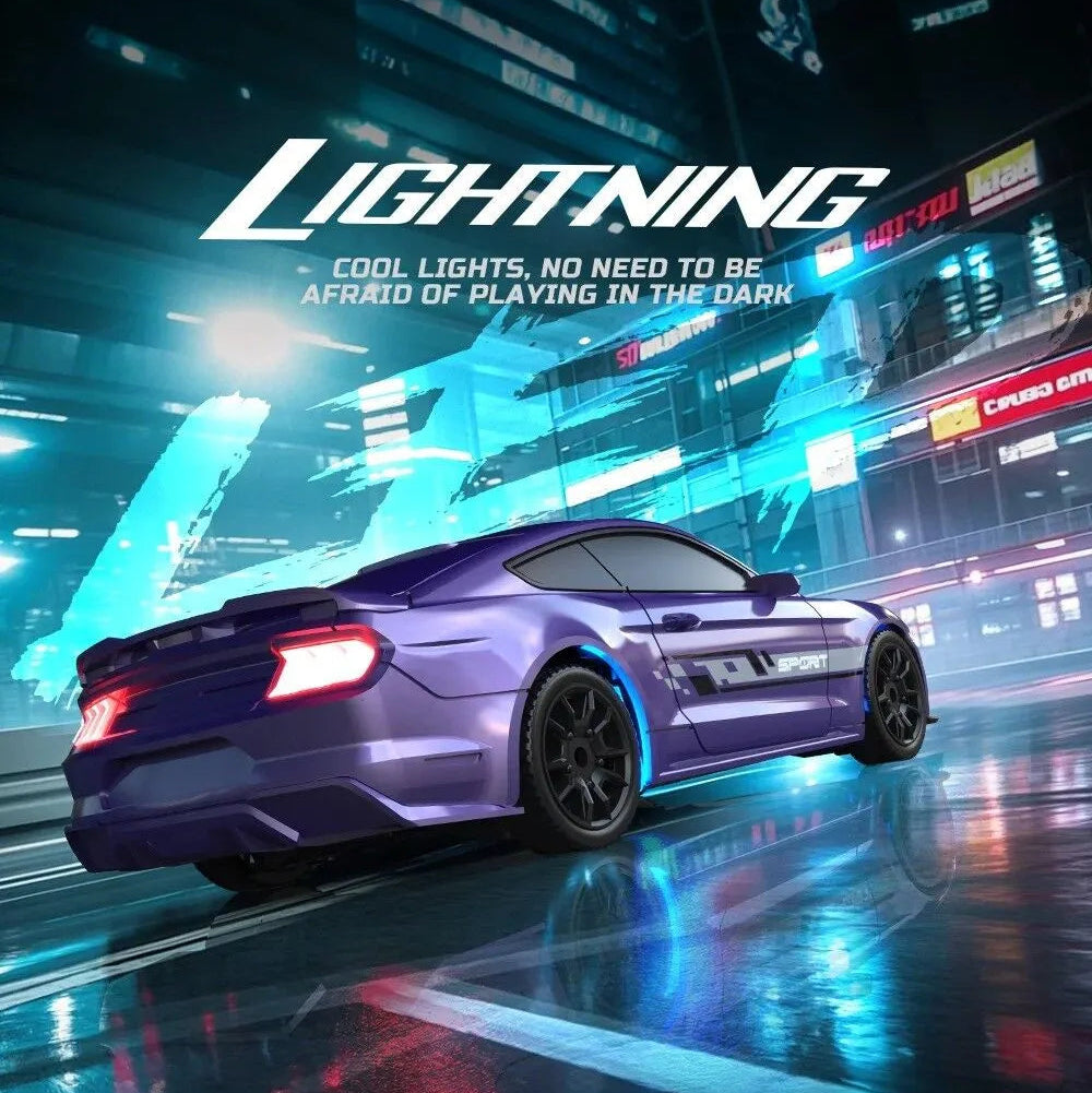 ENOZE 8500 Purple Remote Control Drift Super 1:43 Scale 4WD Fully Proportional Control, LED Lights, USB Rechargeable