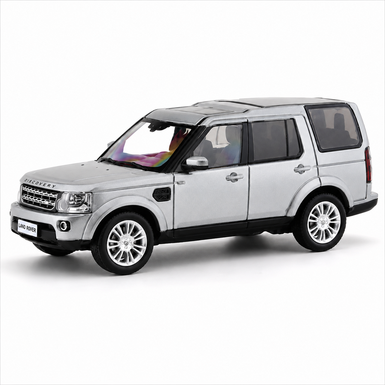 Whelart Land Rover Discovery Silver Edition 1:64 Die-Cast Model Car with Acrylic Display Case