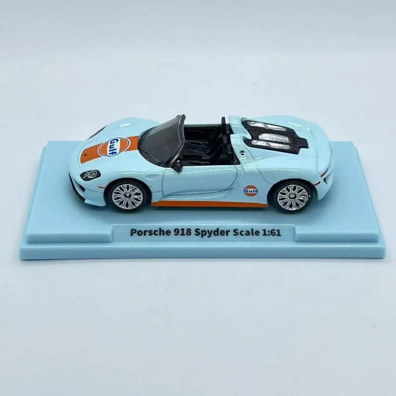 Scale 1 :61 CCA Gulf Porsche 918 Spyder Scale Model Car With Acrylic Case