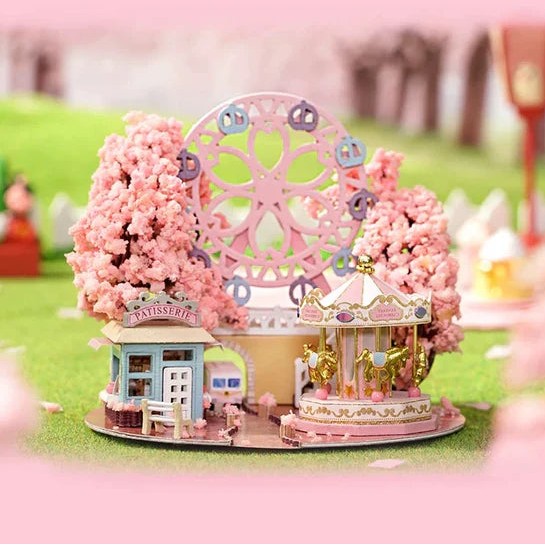 Sakura Scenery 3D DIY Decor Miniature House Kit in Dream Bottle Series 3D DIY Decor