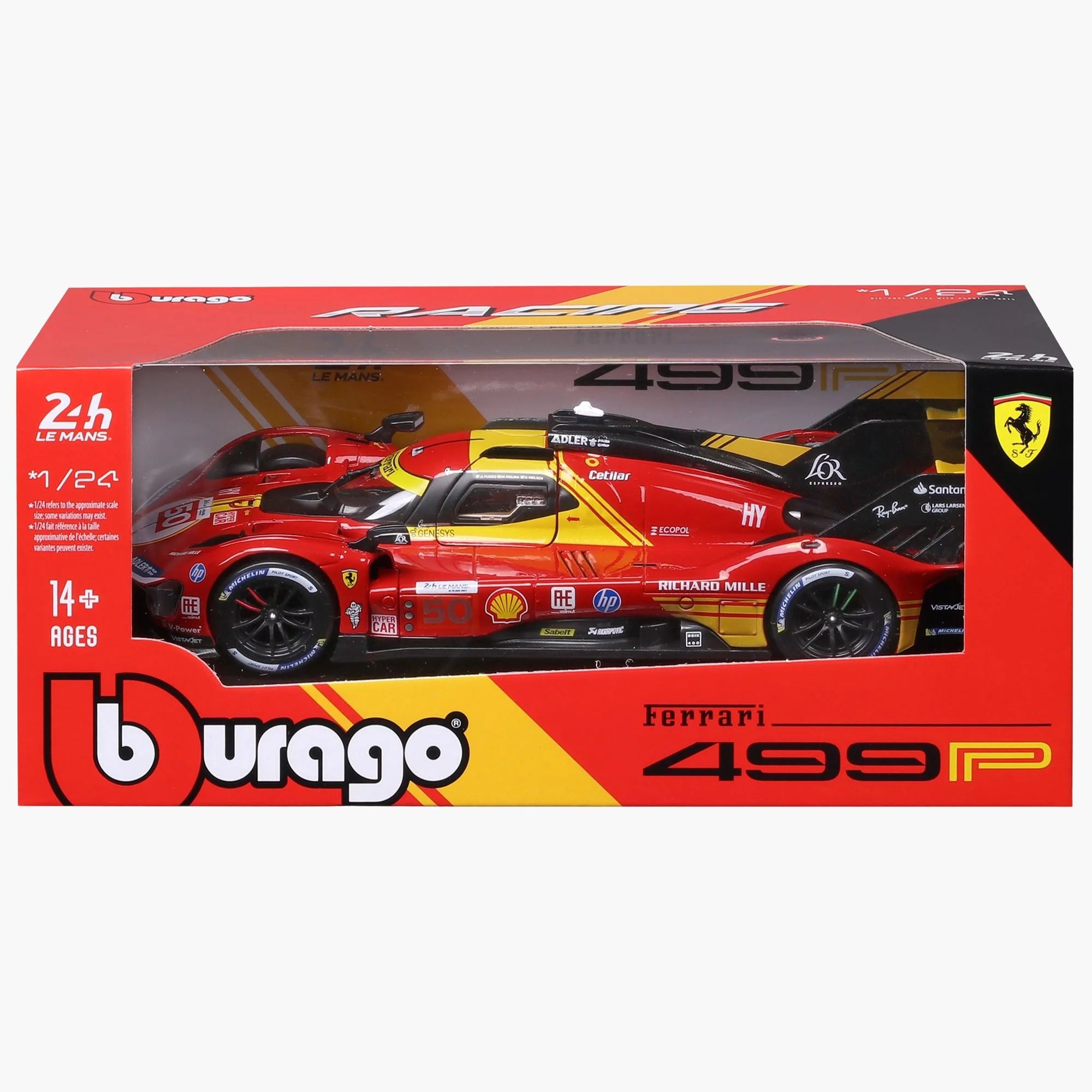 Bburago - 1 : 24 Diecast Scale Model - Official Licensed Product - Ferrari 499P 2024 24h LeMans Winner