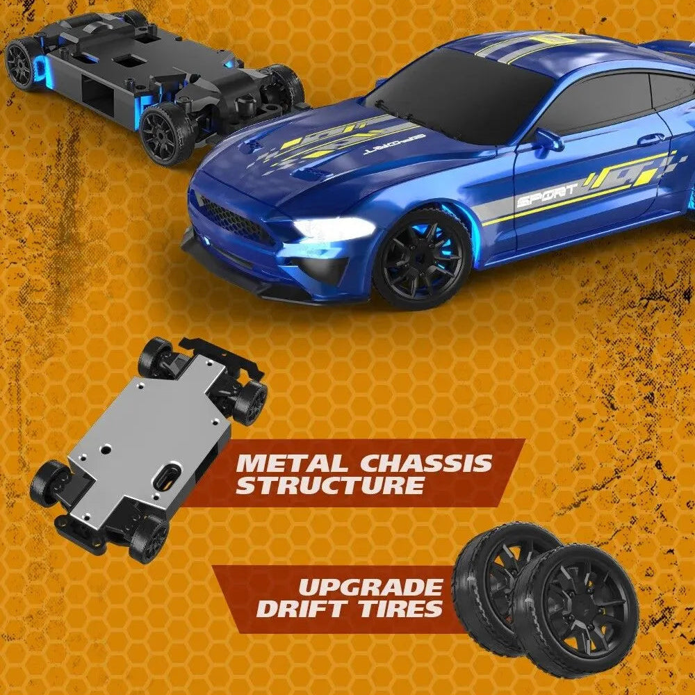ENOZE 8500 Remote Control Drift Super 1:43 Scale 2.4GHZ , 15 km/hr , 4WD Fully Proportional Control, 7 Colours LED Lights, USB Rechargeable