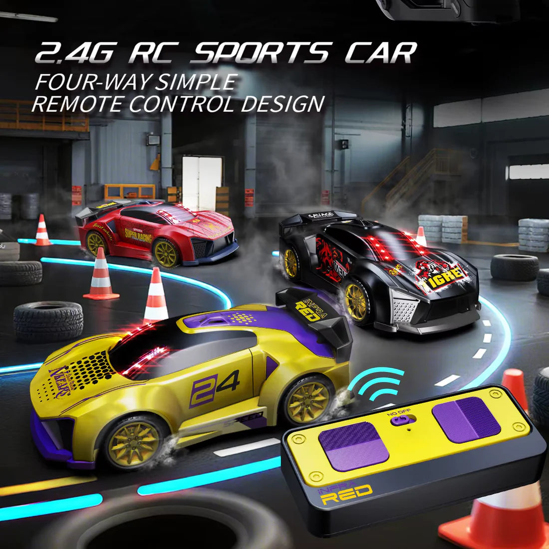 Laser 3-in-1 Infrared Gun 2.4 GHz R/C Alloy Model Car (Choose From Drop Down Menu)