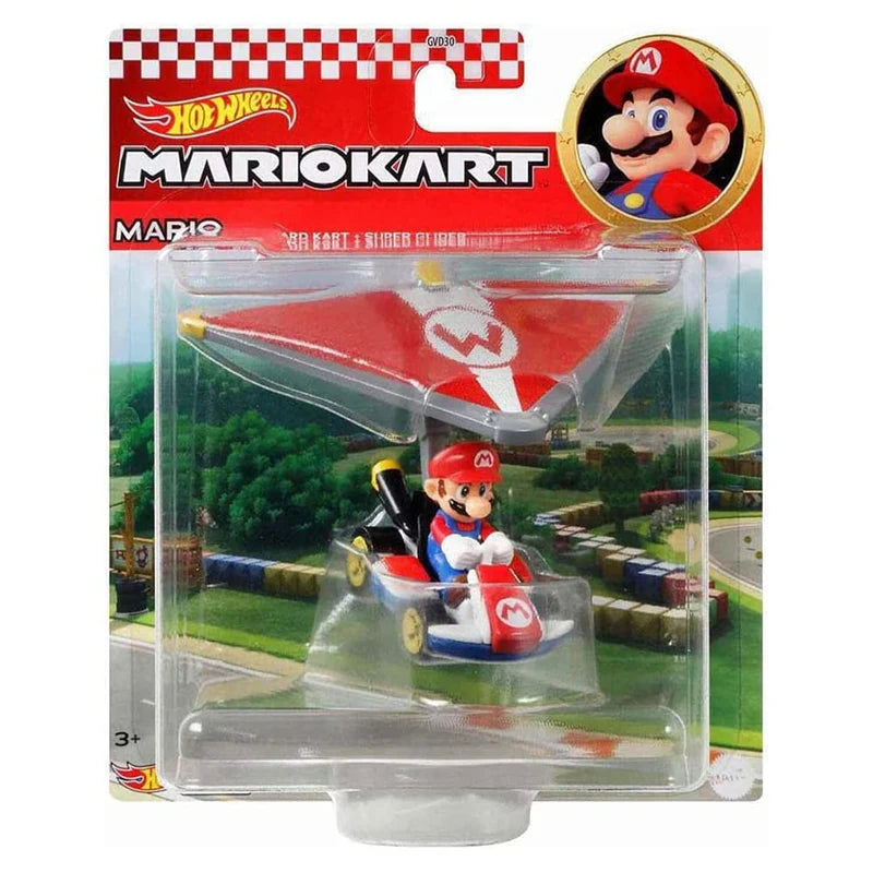 Hot Wheels Mario Kart Mario Glider Kart – 1:64 Scale Diecast Vehicle