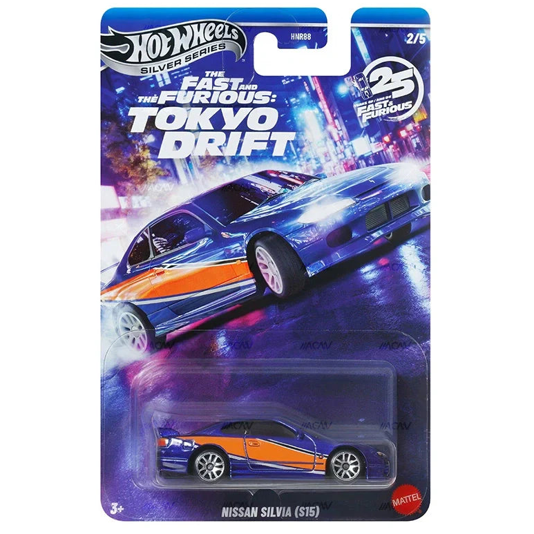 Hot Wheels Imported Silver Series 2026 Fast and Furious Tokyo Drift 1:64 Scale - Set Of 5