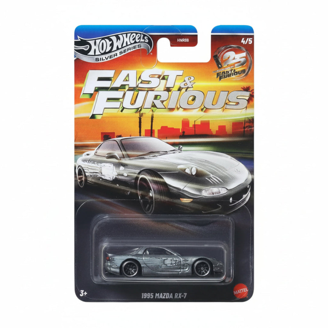 Hot Wheels Fast & Furious Silver Series 5-Pack Die-Cast Car Collection | 1:64 Scale Toy Cars for Kids & Collectors