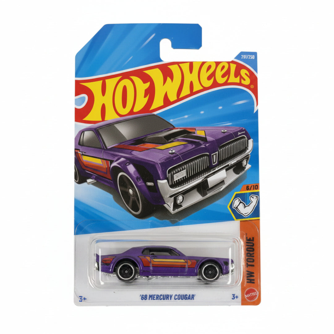 Hot Wheels Imported 68 Mercury Cougar Purple 1:64 Diecast Model Car