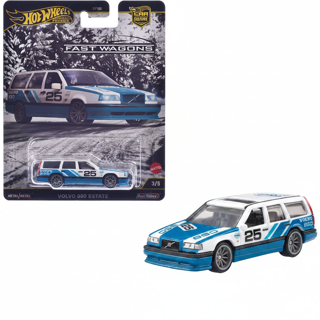 Hot Wheels Imported Premium Car Culture Fast Wagons Volvo 850 Estate 1:64 Die-Cast Model Car