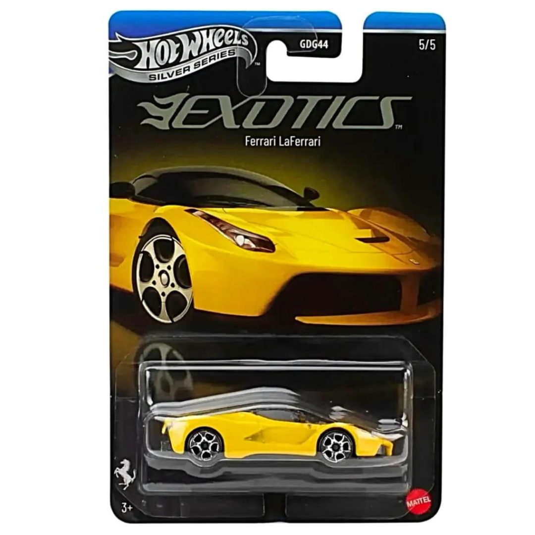 Hot Wheels Imported Silver Series Ferrari LaFerrari 1:64 Die-Cast Model Car – Yellow
