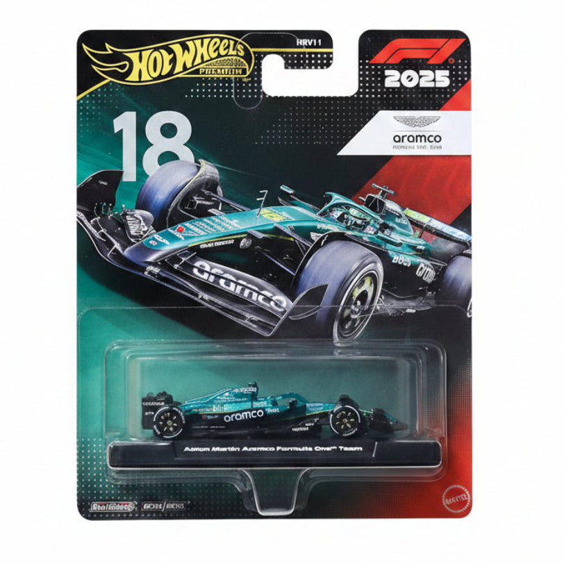 Hot Wheels Premium Aston Martin Aramco Formula One™ Team F1 Car 1:64 Diecast Model 18 (Imported)