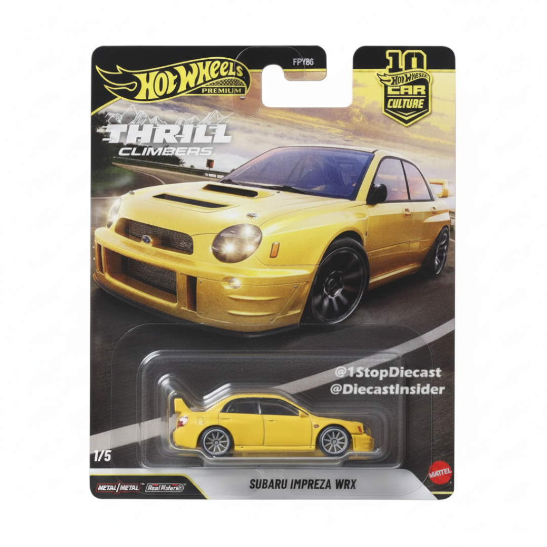 Hot Wheels Premium Car Culture Thrill Climbers Complete Set of 5 Die-Cast Cars (1:64 Scale)