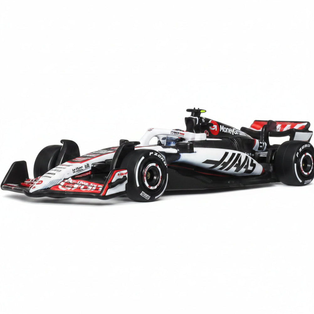 Hot Wheels Premium F1 2025 MoneyGram Haas F1 Team #31 1:64 Diecast Race Car with Real Riders