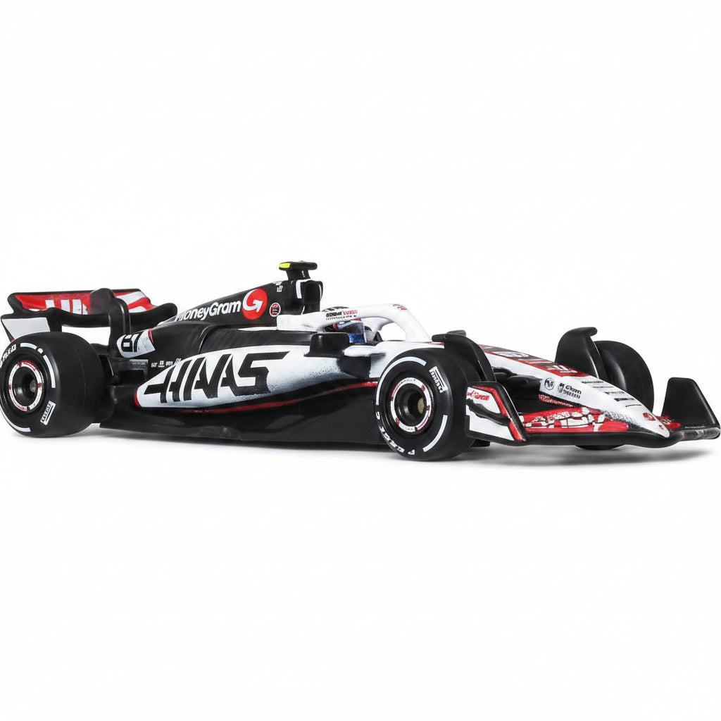 Hot Wheels Premium F1 2025 MoneyGram Haas F1 Team #31 1:64 Diecast Race Car with Real Riders