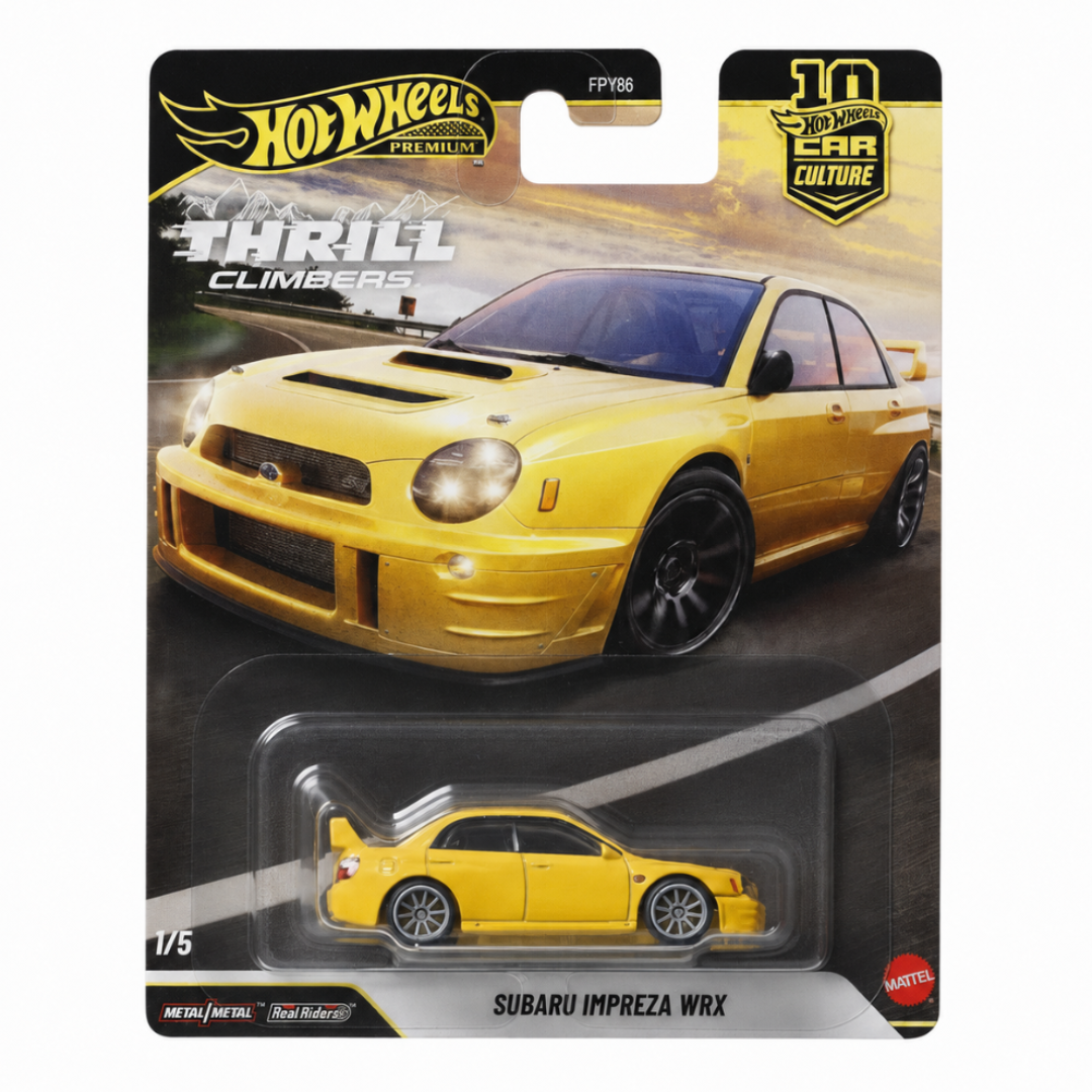 Hot Wheels Premium Imported Car Culture Thrill Climbers Complete Set of 5 Die-Cast Cars (1:64 Scale)
