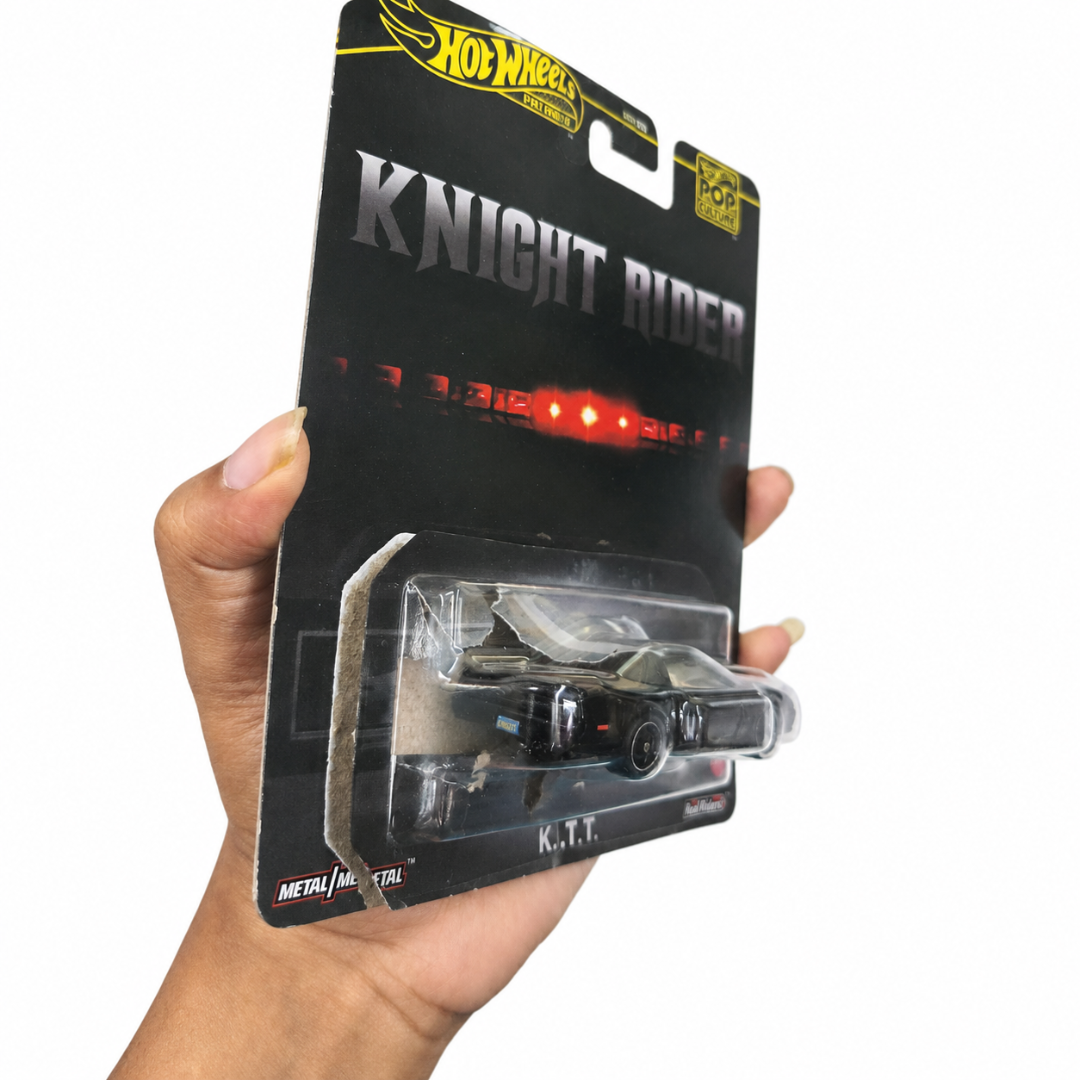 Hot Wheels Premium Pop Culture Knight Rider K.I.T.T. Premium Die-Cast Model Car – 1:64 Scale – Card & Blister Damaged
