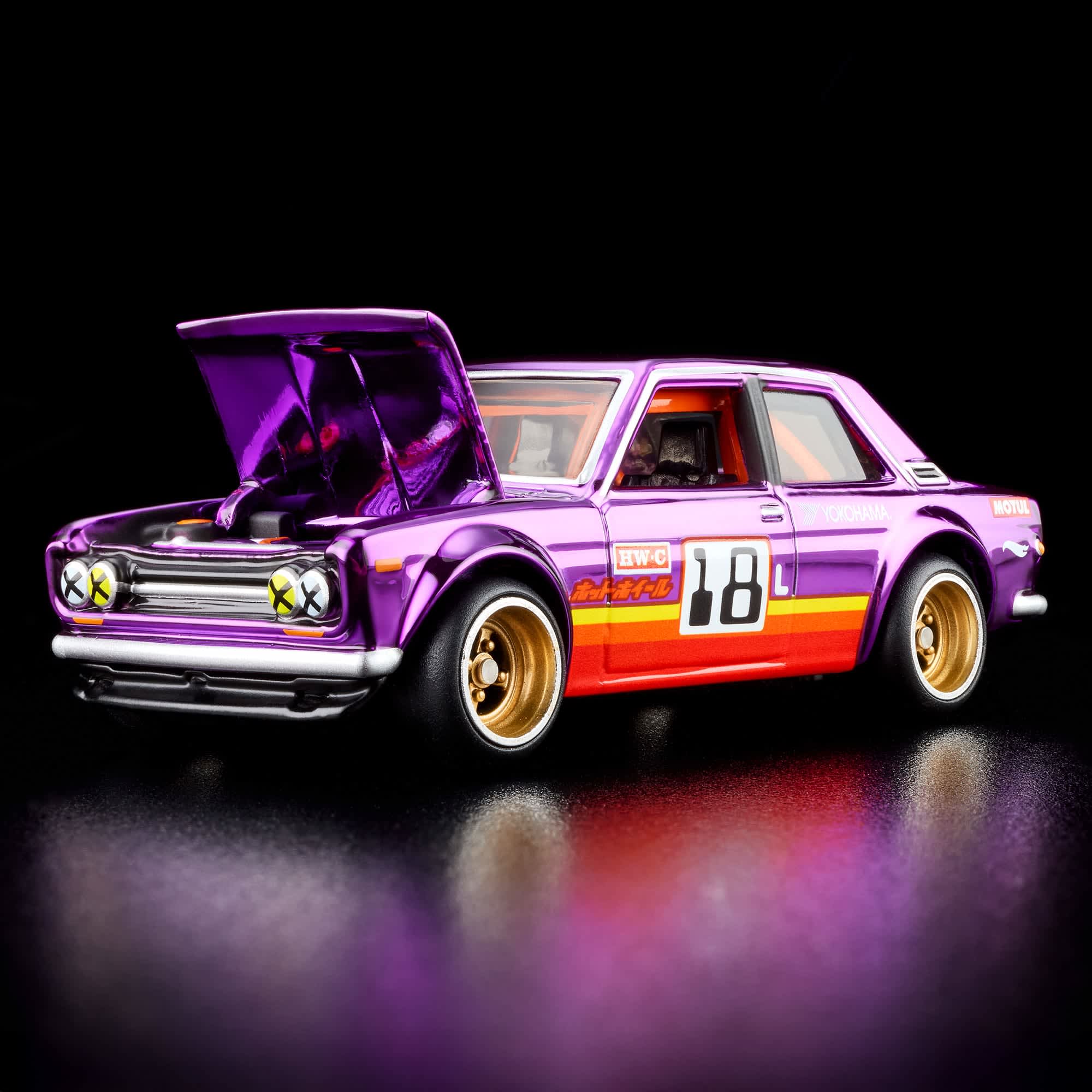 Hot Wheels RLC Exclusive ’71 Datsun 510 Spectraflame Purple 1:64 Diecast – Premium Collector Edition