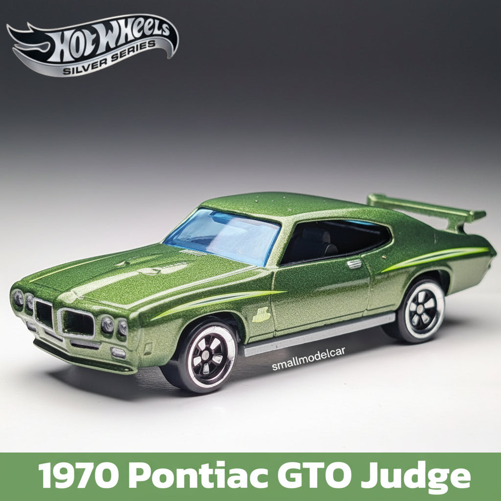 Hot Wheels Silver Series '70 Pontiac GTO Judge Premium 1:64 Die-Cast Car