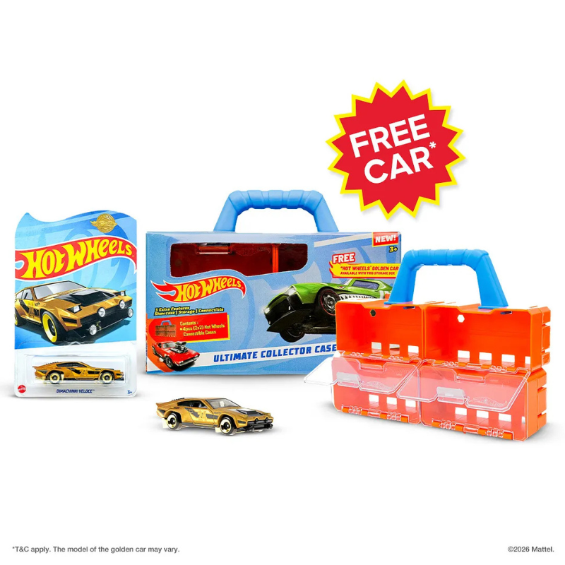 Hot Wheels Ultimate Collector Carry Case – Portable Storage & Display Case for Die-Cast Cars