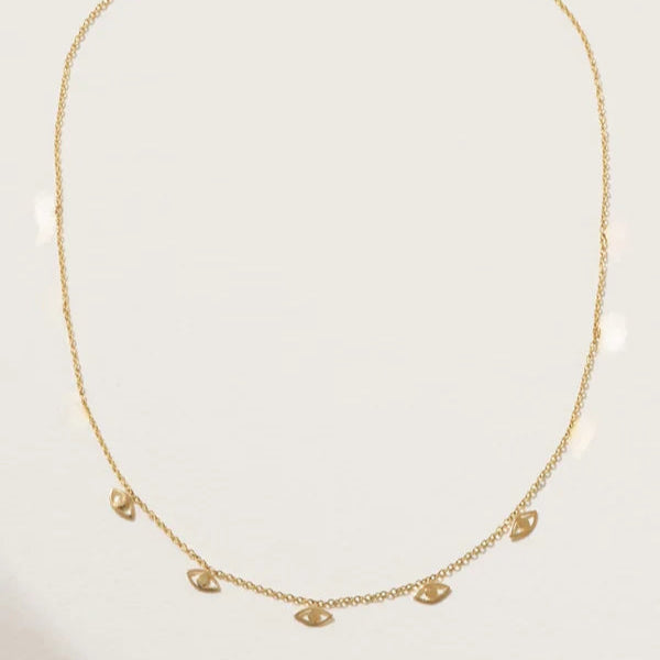 Tiny Evil Eye Choker Necklace