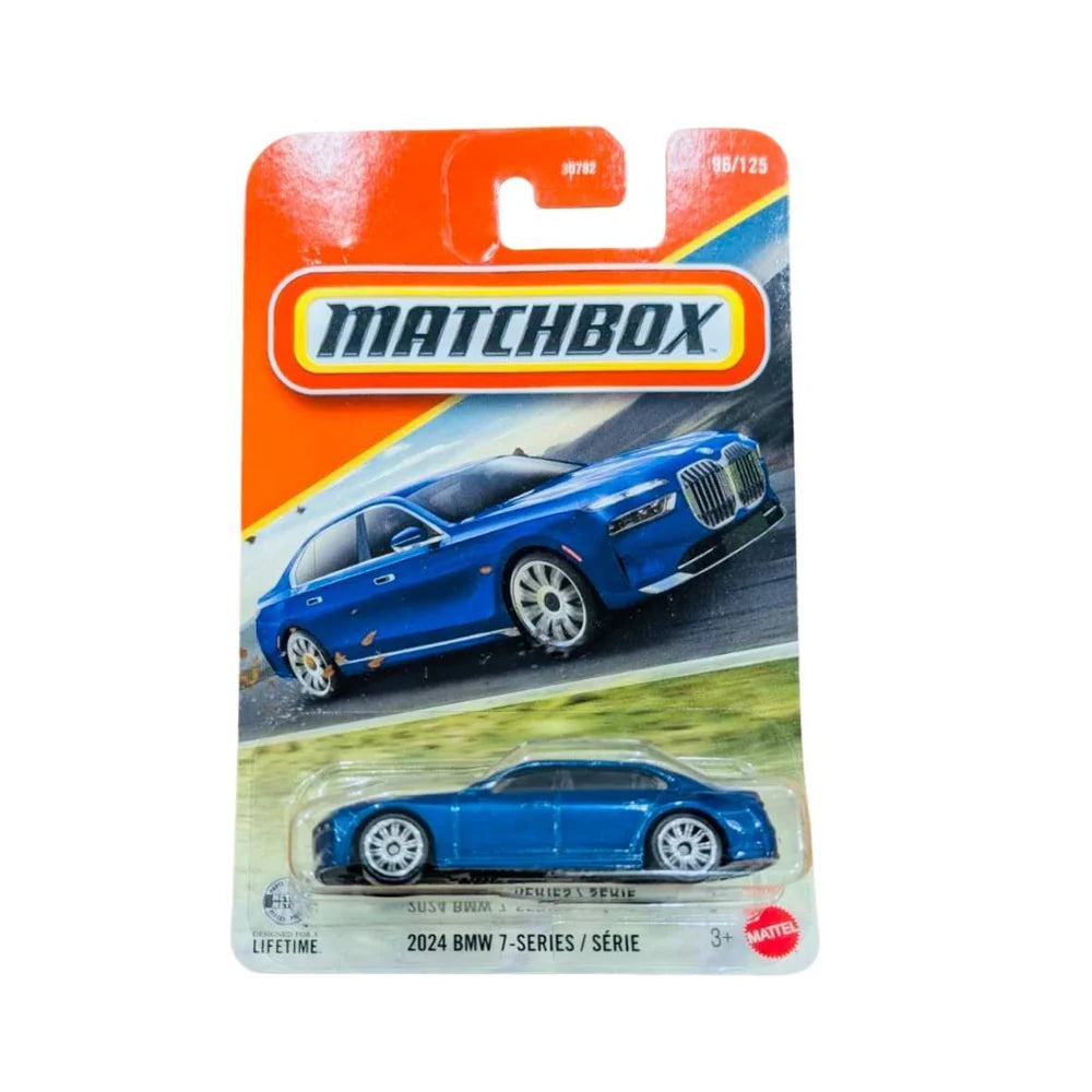 Imported Matchbox 2024 BMW 7 Series Blue Diecast Car 1:64 Scale
