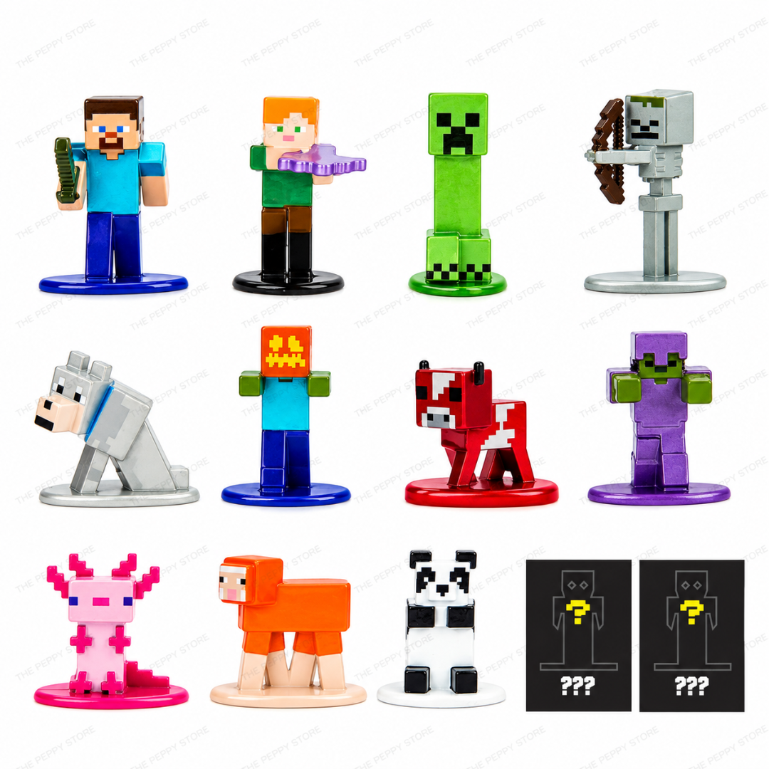 Jada Toys Minecraft Nano Metalfigs Mystery Blind Pack โ 1 Random Figure